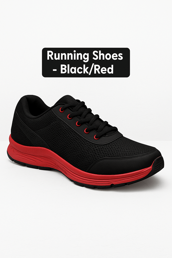 Running Shoes - Black/Red